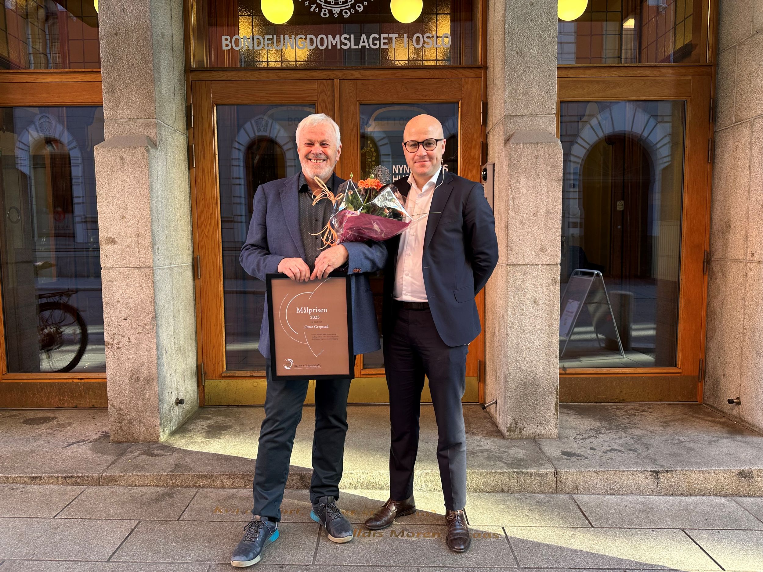 Ottar og Peder Målprisen  2025  til  Ottar  Grepstad